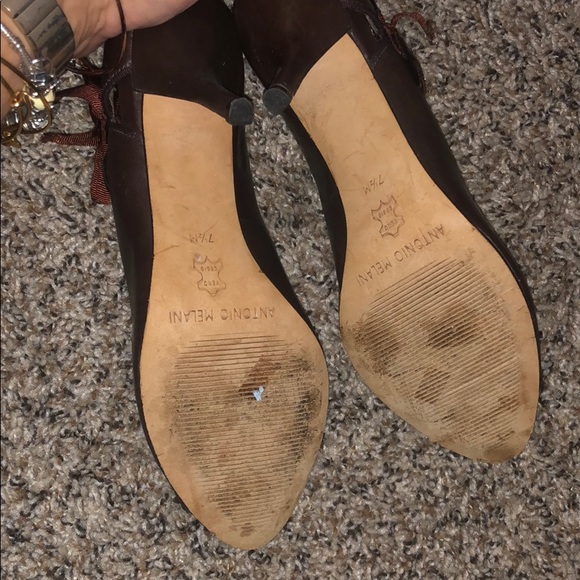 Women’s Antonio Melani Brown peep toe heels - Picture 4 of 8